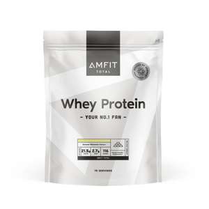 Amfit Nutrition Whey Protein Powder, Banana Milkshake Flavour, 75 Servings, 2.27 kg (Pack of 1) (Or £17.29 S&S)