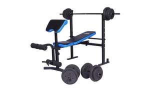Pro Fitness Folding Workout Bench with Weights £133 (Free Collection) @ Argos