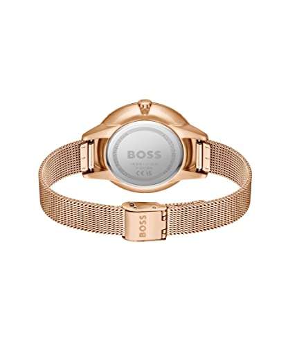 BOSS Analogue Multifunction Quartz Watch for Women with Carnation Gold Coloured Stainless Steel Mesh Bracelet - £69 @ Amazon