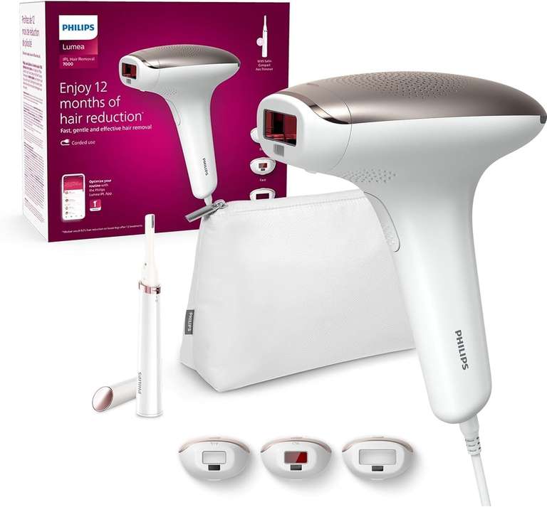 PHILIPS Lumea Series 7000 BRI920/00 IPL Hair Removal System with Pen Trimmer - White