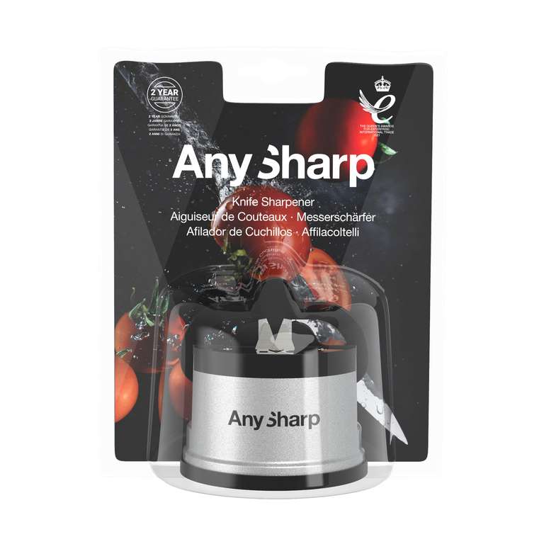 AnySharp Knife Sharpener, Hands-Free Safety, PowerGrip Suction