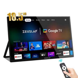 ZEUSLAP 18.5 inch Smart Portable Monitor Z18TV PRO with Google TV Touch Screen Display Sold By ZEUSLAP Official Store