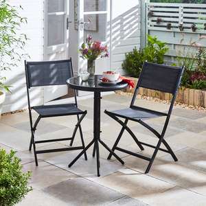 Helsinki Black Bistro Set plus Free Click and collect