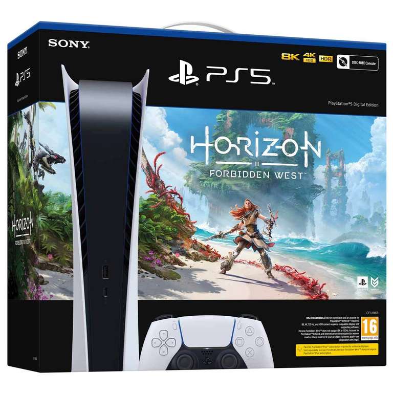 PlayStation 5 Digital Console - Horizon Forbidden West Bundle (NO DISC) - £409.85 delivered @ ShopTo