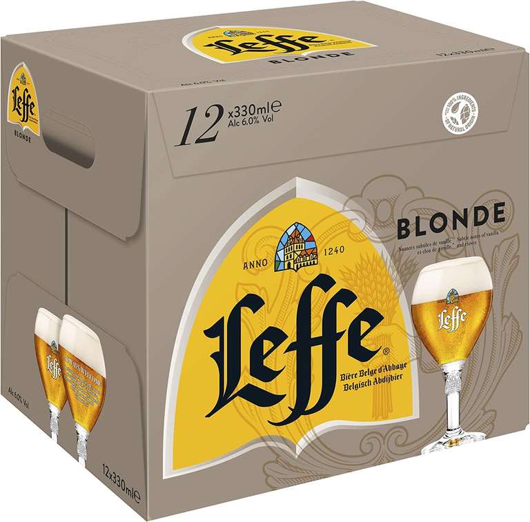 Leffe Blonde Belgium Abbey Beer 12 x 330 ml Bottles £11.40 with S&S