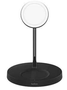 Belkin 2-in-1 Wireless Charger with MagSafe, 15W Fast Charging iPhone Charger Stand - £59.99 @ Amazon