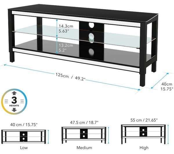 AVF Twist 1250 mm TV Stand with 4 Colour Settings Adjustable Height