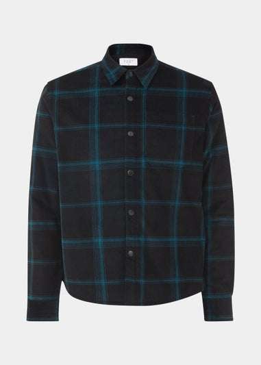 Black Check Cord Fleece Overshirt + 99p Click & Collect