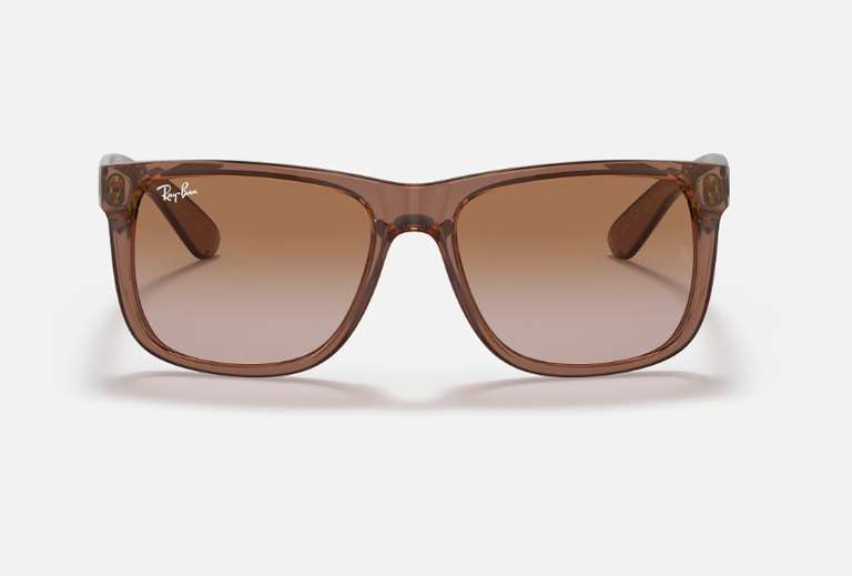 Ray Ban RB4165 Justin Classic Sunglassess (in Polished Transparent Light Brown) - Reduced with Code + Free Delivery