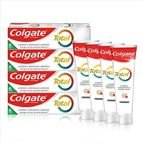 Colgate Total Original Toothpaste 4x100ml £7.33 / £6.23 Subscribe and Save @ Amazon