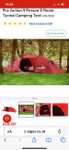 Argos Pro-Action 6 person 3 Room Tunnel Tent + free C&C