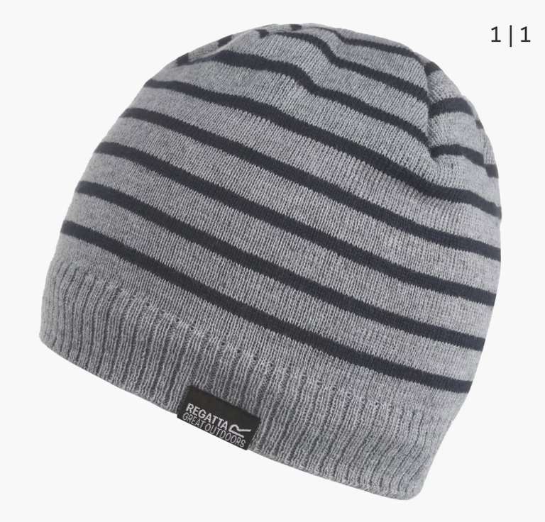 Kids' Tarley Fleece Lined Knitted Hat | Storm Grey Marl for £5.06 with code + free collection @ Regatta