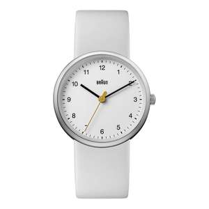 Braun Ladies Classic Watch with Leather Strap - White