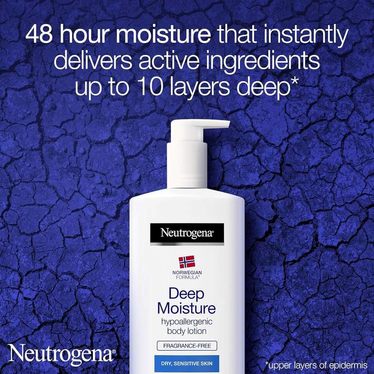 Neutrogena Norwegian Formula Deep Moisture Body Lotion Dry and Sensitive Skin 400ml (£3.02/£2.85 with Subscribe & Save + 15% off 1st S&S)