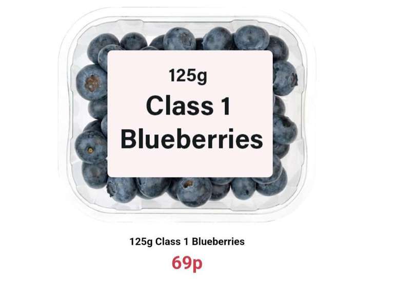 125g Class 1 Blueberries - Wigston, Leicester