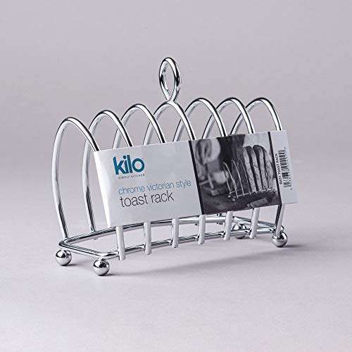 Kilo BA51 Victorian Design Chrome 6 Slice Toast Rack with Ball Feet and Loop Carry Handle £5.94 @ Amazon