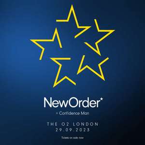 New Order Tickets 29/9/23 London 02 - £5.25 each - max of 4 per Blue Light Card account