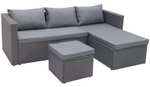 Habitat Mini Corner Garden Sofa Set with Storage - Grey - W/Code