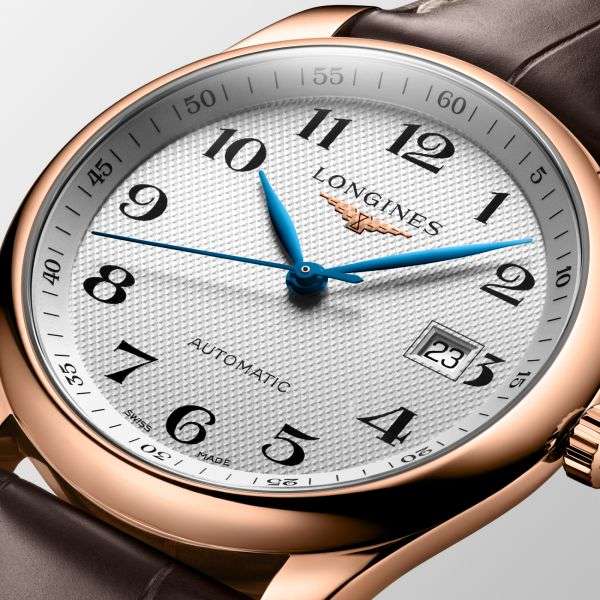 Brown Leather Strap Watch (18K Gold 