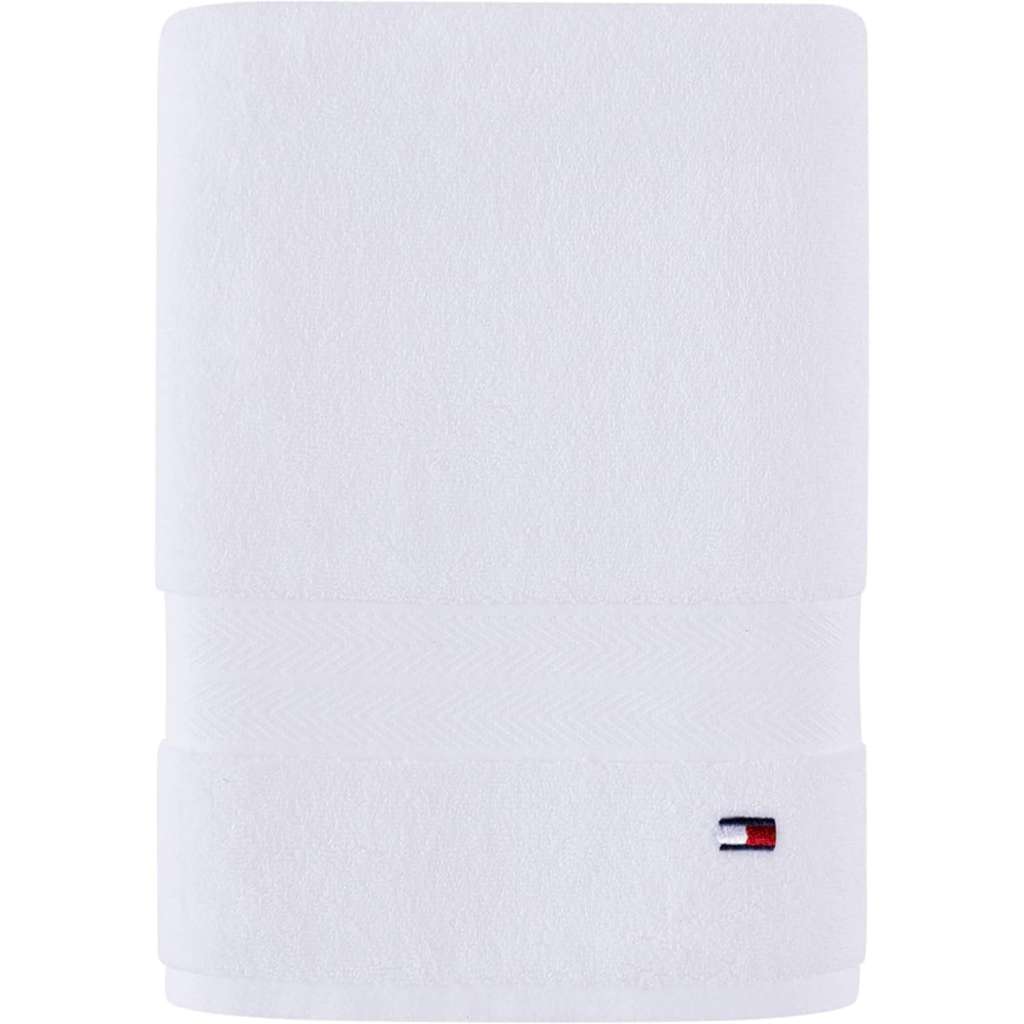 Tommy Hilfiger Modern American Solid Bath Towel, 30 X 54 Inches, 100%  Cotton 574 GSM (Botanical Garde)