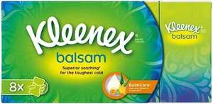 Kleenex Tissues Balsam, 8 x 12 £1.11 at Amazon