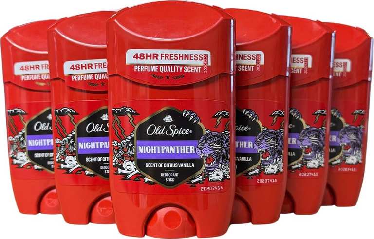 Old Spice Night Panther Men's Deodorant Stick 50ml (6-pack / £1.75 each)