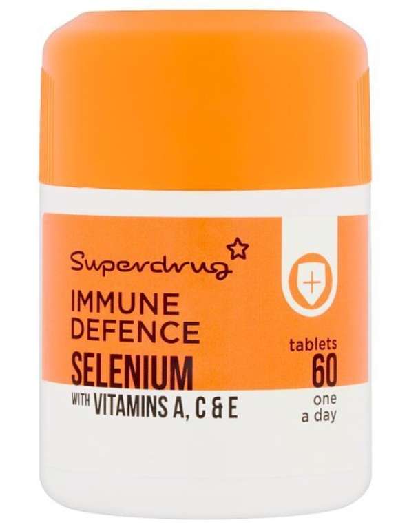 Superdrug Selenium With Vits A, C and E Tablets X 60 : 32p Each Or 3 For 64p + Free Click & Collect