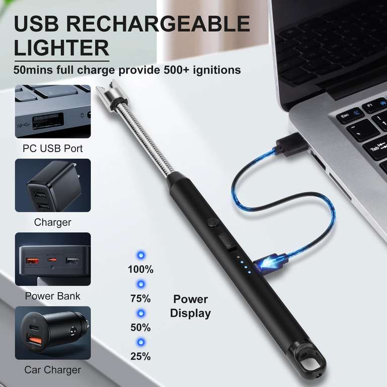 Source: 3 Pack Candle Lighters Long Reach, Electric Candle Lighter USB ...