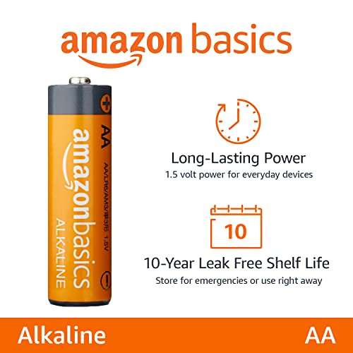 Basics AA 1.5 Volt Performance Alkaline Batteries £7.62 @ Amazon
