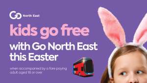 Kids go free on buses when accompanied by fare paying adult @ Go North East