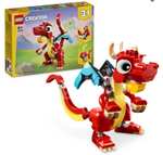 LEGO Creator 3in1 Red Dragon Toy to Fish to Phoenix Bird Model, 31145. FREE click & reserve