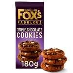 Fox's Fabulous Cookies 180g (Triple Chocolate / Milk Chocolate / Half Coated Milk Chocolate) - £1.10 (Nectar Price) @ Sainsbury's
