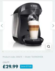 Bosch Tassimo Coffee Pod Machine £29.99 Free Click & Collect / £4.95 Delivery @ Robert Dyas