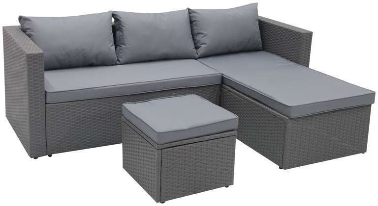 Habitat 4 Seater Rattan Effect Garden Sofa Set - Grey £288 with code +£8.95 delivery @ Argos