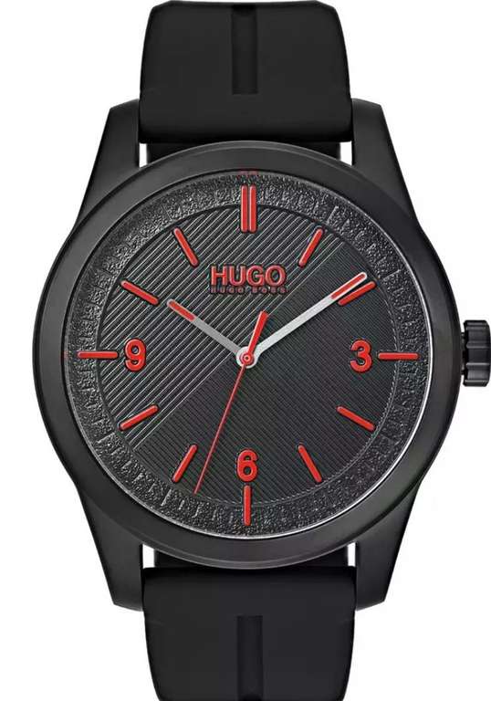 HUGO Men's Create Black Silicone Strap Watch now £39.99 with Free Collection (limited stores) @Argos