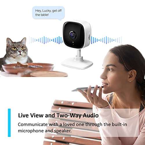 TP-Link Tapo 2K Indoor Security Camera / Motion Detection, 2-Way Audio,3MP, Night Vision £21.99 @ Amazon