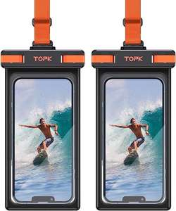 TOPK Waterproof Phone Pouch, 2-Pack IPX8 Waterproof Phone Case - with voucher sold by Topk Direct / FBA