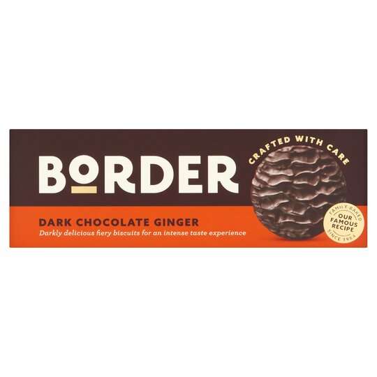 Border Biscuits Dark Chocolate Ginger 150G Clubcard price