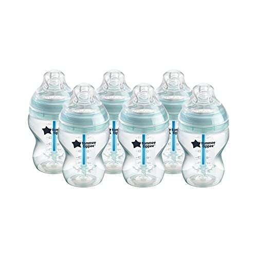 Tommee Tippee Advanced Anti-Colic Baby Bottle, 260ml, Slow-Flow Breast-Like Teat for a Natural Latch, Pack of 6 £19.99 @ Amazon