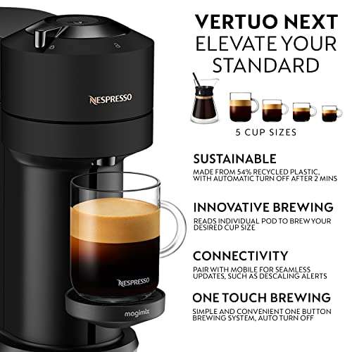 Nespresso Vertuo Next Coffee/Espresso Maker w Frother and Voucher