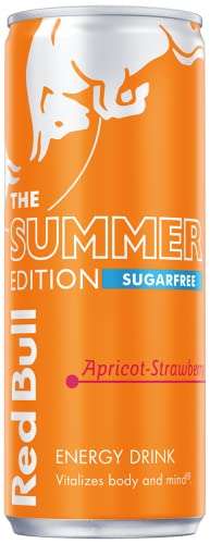 Red Bull Energy Drink, Sugar Free, Apricot Edition Strawberry, 250ml (Pack of 12) - £7.99 @ Amazon