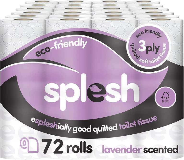 Cusheen Toilet Rolls - 72 Scented Toilet Roll Pack (3-Ply) £23.99 Sold/Shipped by Cusheen @ Amazon
