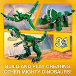 LEGO 31058 Creator Mighty Dinosaurs Toy, 3 in 1 Model, T. rex, Triceratops and Pterodactyl Dinosaur Figures,