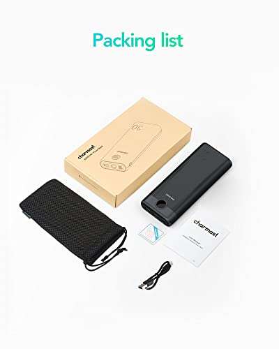 Charmast Power Bank 30000mAh, 20W Power Delivery QC 3.0 USB C Battery Pack Quick Charge - Sold by Chen Ying Ke Ji (lightning deal)