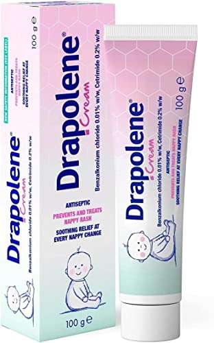Drapolene Cream 100g Tube, Prevents and Treats Nappy Rash, Soothes and Protects Baby's Bottom from Newborn Onwards £4.99 @ Amazon