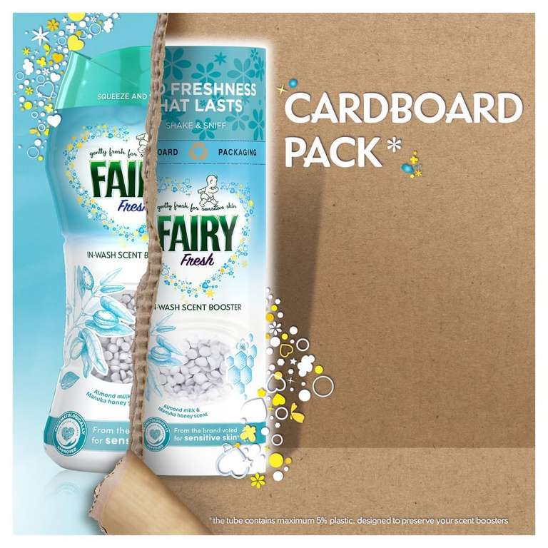 Fairy In-Wash Scent Booster Laundry Beads, For Mild Freshness That Lasts, Almond Milk & Manuka Honey (176g x 6) - (£11.90 - £13.70 with S&S)