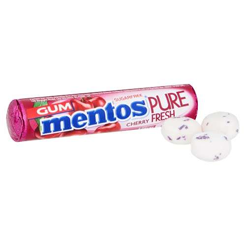 Mentos Gum Pure Fresh Cherry 8 Piece Roll (Pack of 24 Rolls) - £6.79 to £5.77 Max S&S