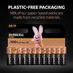 Duracell Plus AA Alkaline Batteries [Pack of 12] - £8.49 @ Amazon
