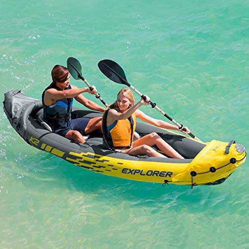 Intex Explorer K2 Kayak, 2-Person Inflatable Kayak Set with Aluminum Oars and High Output Air Pump £99.30 @ Amazon