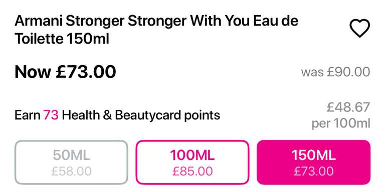 Emporio Armani Stronger with You EDT 150ml (20% Off for Members Only) + Free Next Day Click & Collect